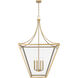Montalcino 8 Light 32 inch Rubbed Brass Chandelier Ceiling Light