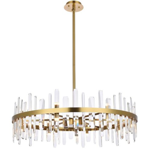 Serena 16 Light 36 inch Satin Gold Chandelier Ceiling Light