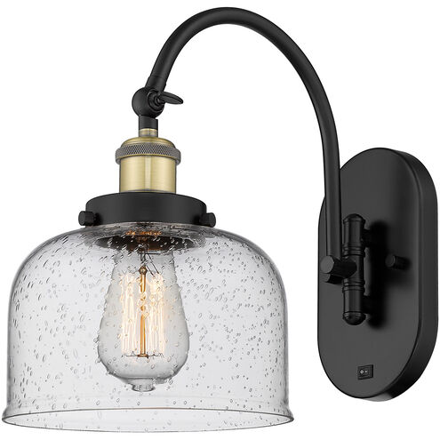 Franklin Restoration Bell 1 Light 8 inch Black Antique Brass Sconce Wall Light
