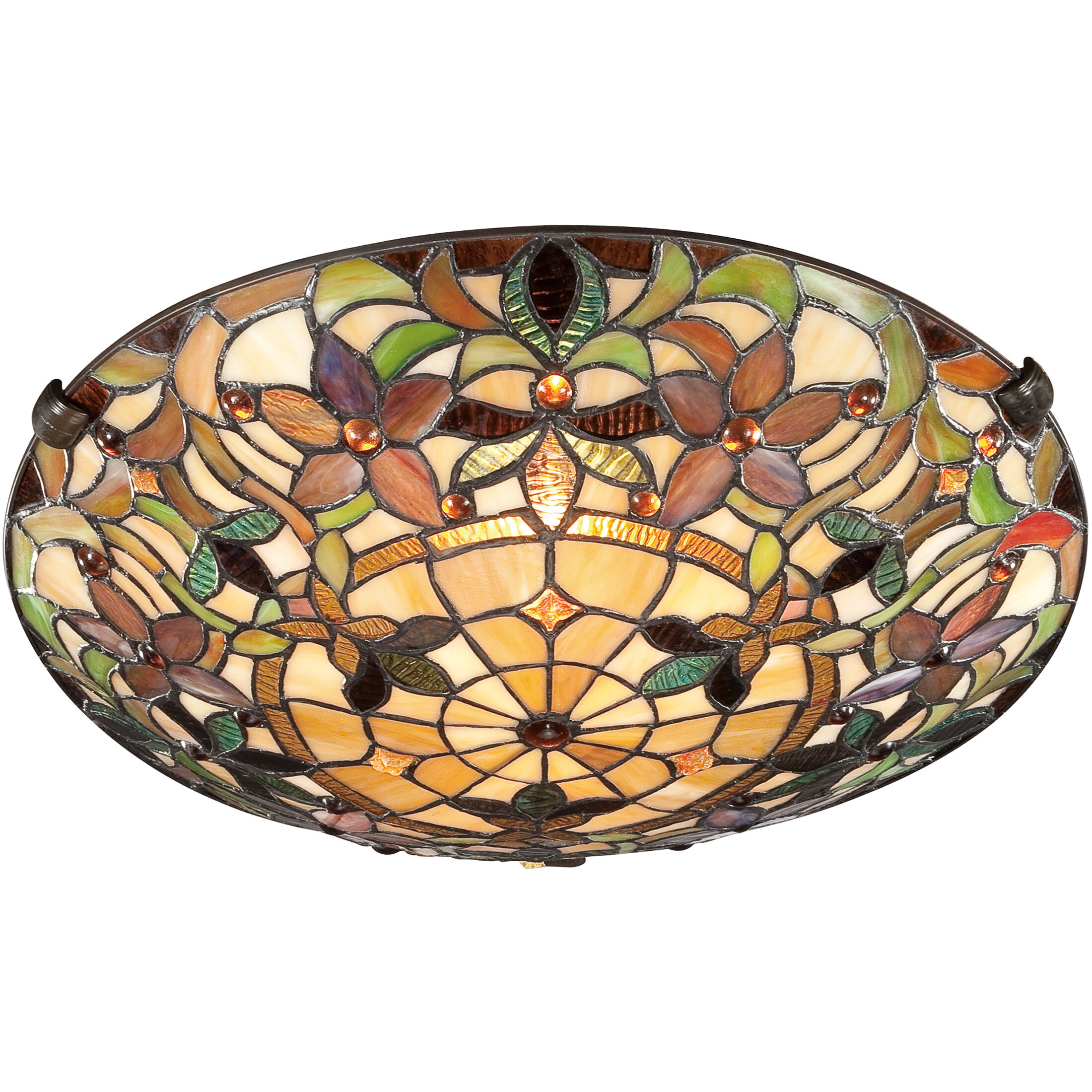 Kami 2 Light 17 inch Vintage Bronze Flush Mount Ceiling Light, Naturals