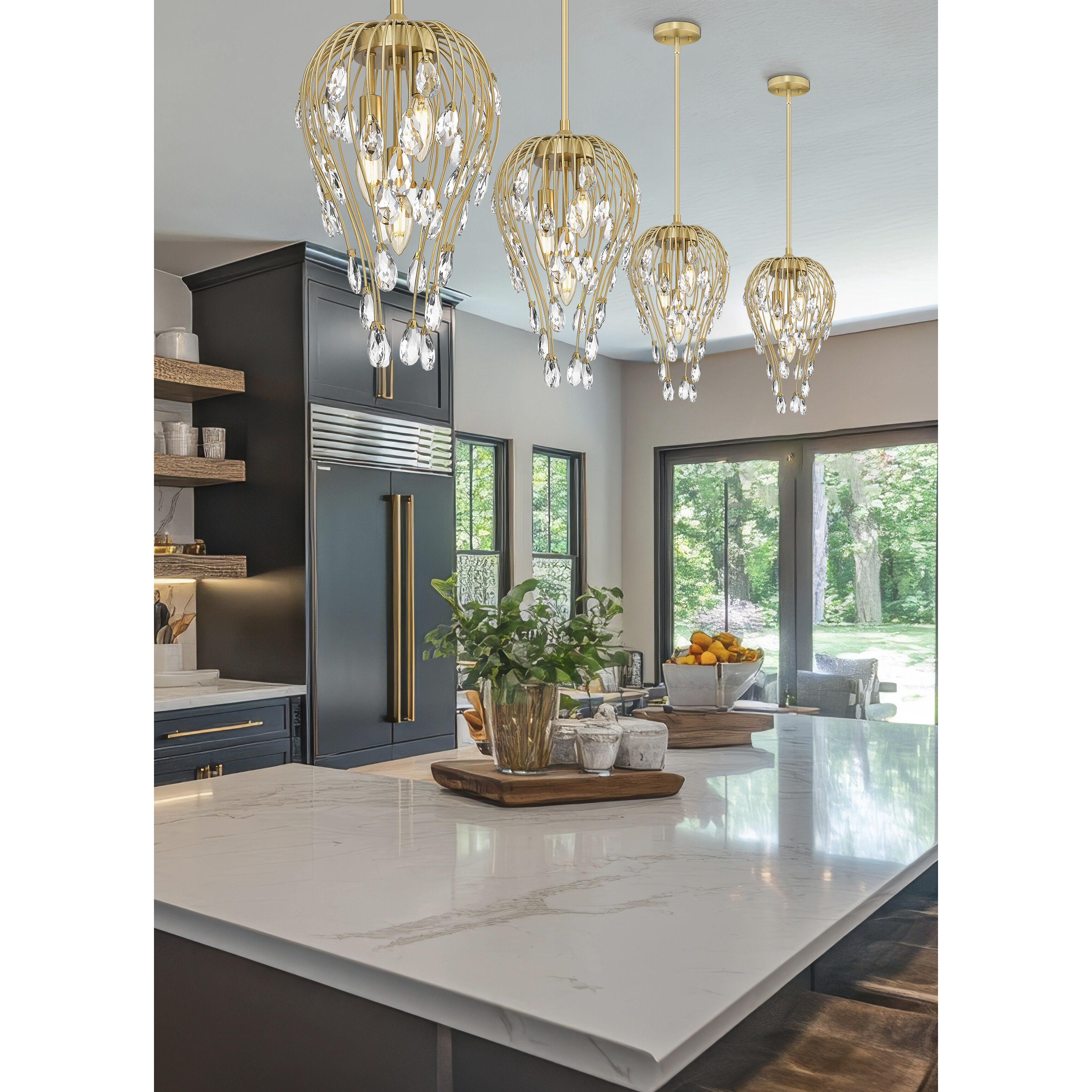 Gabriella Pendant Ceiling Light in Modern Gold