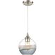 Sutter Creek 1 Light 8 inch Satin Nickel with Smoke Swirl Mini Pendant Ceiling Light