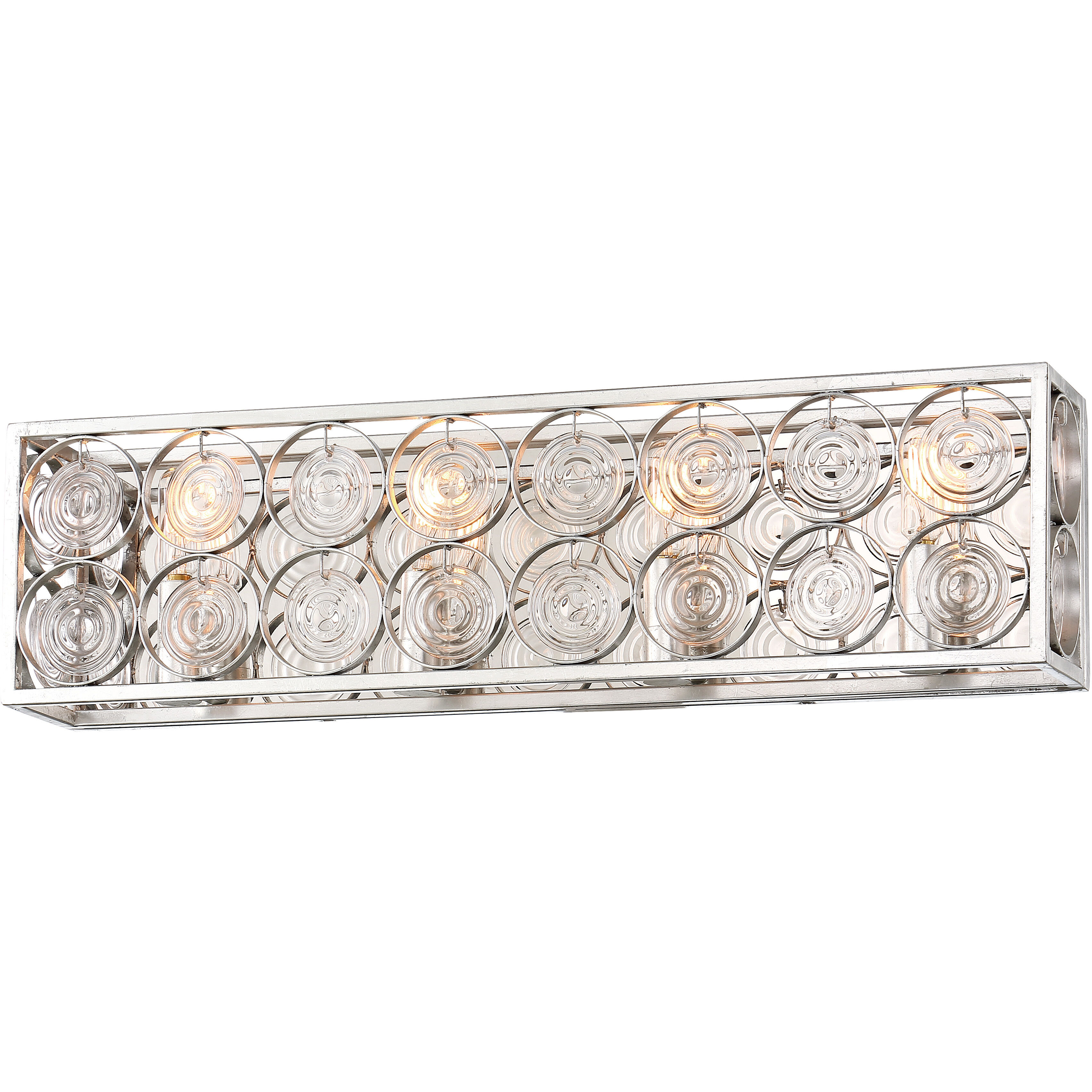 Culture Chic 4 Light 24.75 inch Catalina Silver Bath Light Wall Light