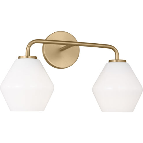 Jett 2 Light 17 inch Satin Brass Wall Bath Fixture Wall Light