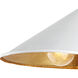 Serpa 1 Light 8 inch Gesso White/Contemporary Gold Leaf Wall Sconce Wall Light