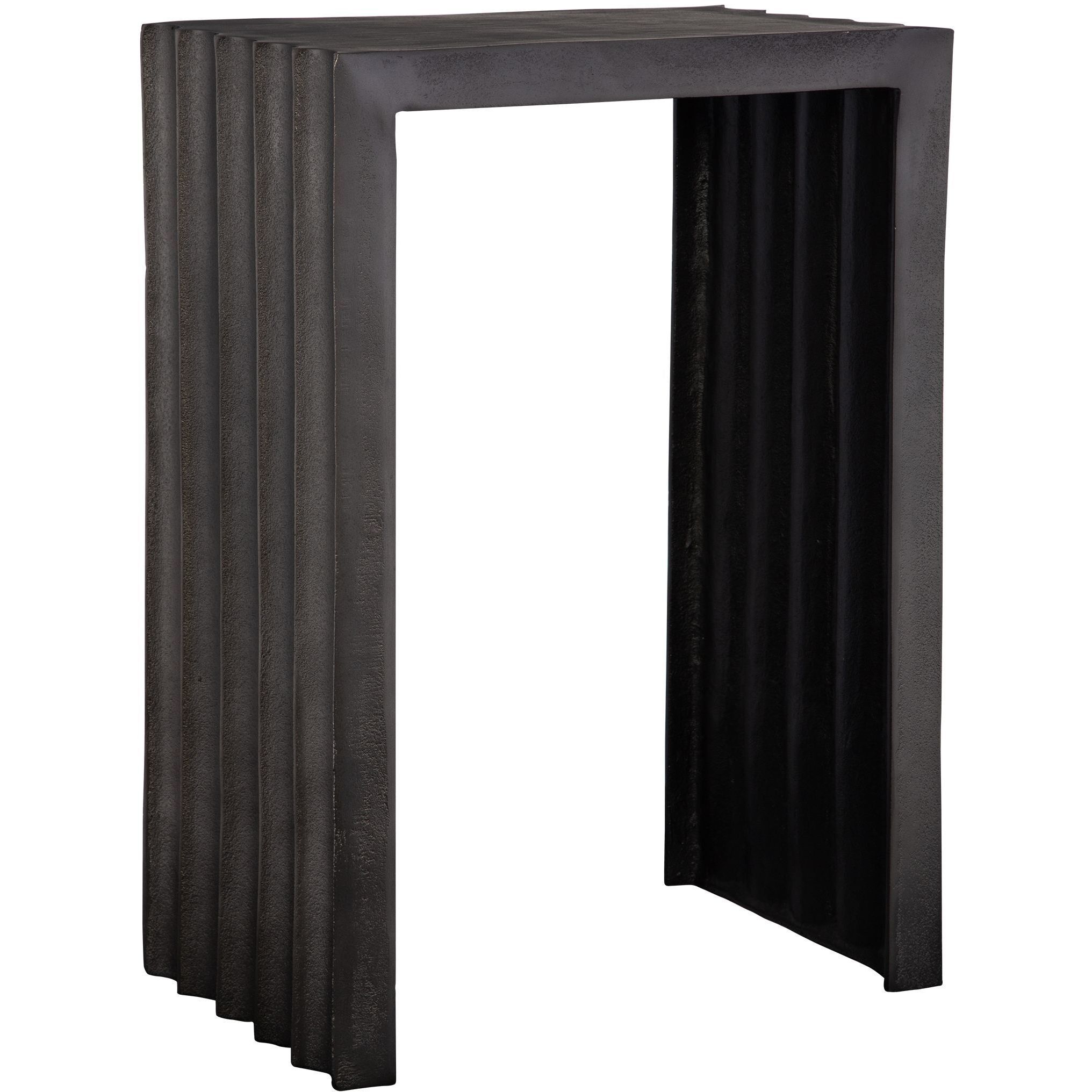 In The Groove 23 X 16 inch Antique Nickel Accent Table