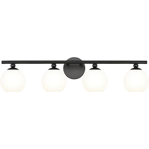 Neoma 4 Light 30 inch Matte Black Vanity Wall Light