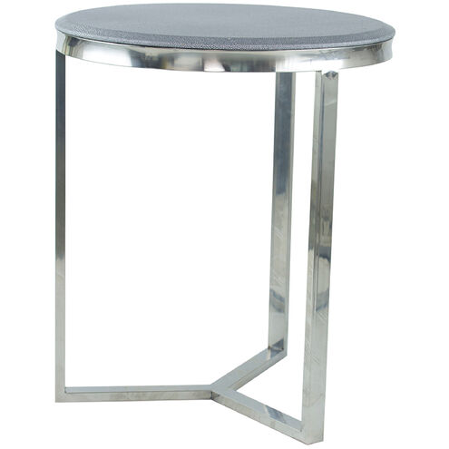 Pedestals 14.6 inch Grey and Silver Nesting Tables