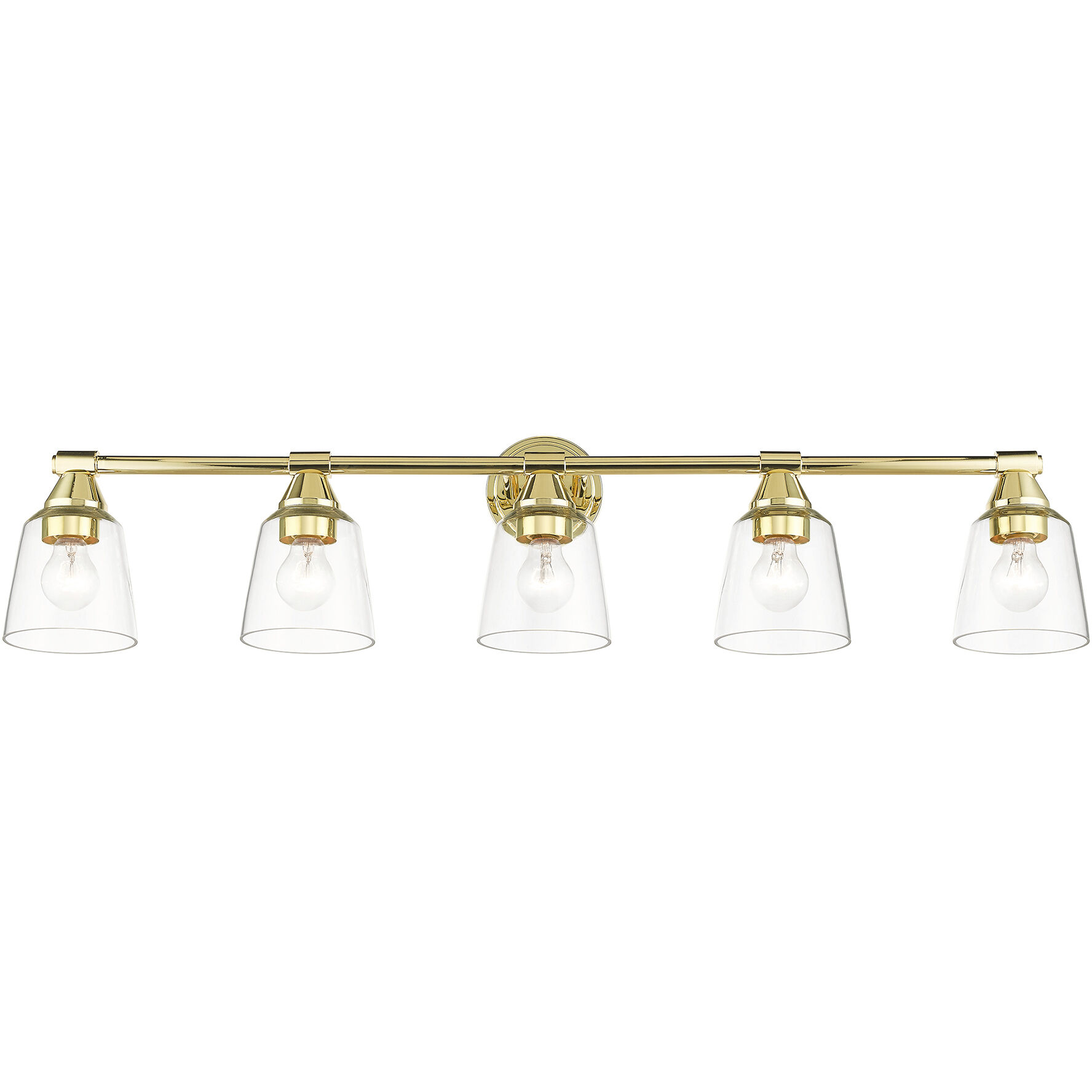 Catania 5 Light 42 inch Polished Brass Vanity Wall Sconce Wall Light, Large