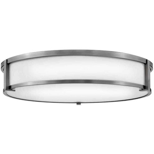 Lowell 24 inch Antique Nickel Indoor Flush Mount Ceiling Light