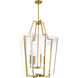 Farell 4 Light 21 inch Warm Brass Pendant Ceiling Light