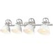 Duncan 4 Light 33.5 inch Pewter Bath Vanity Light Wall Light in Matte White