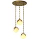 Alesa 5 Light 13.78 inch Antique Brass and Alabaster Pendant Ceiling Light