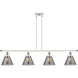 Ballston Large Cone LED 48 inch White and Polished Chrome Island Light Ceiling Light in Plated Smoke Glass