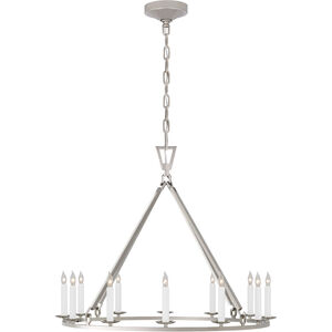 Visual Comfort Signature Collection Chapman & Myers Darlana 12 Light 30 inch Polished Nickel Single Ring Chandelier Ceiling Light, Medium CHC5172PN - Open Box