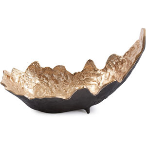 Cracked Edge Black and Gold Tray, Small