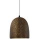 Radiance Collection 1 Light 9 inch Matte Black and Hammered Brass and White Pendant Ceiling Light