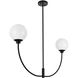 Nyomi 2 Light 36 inch Black Chandelier Ceiling Light