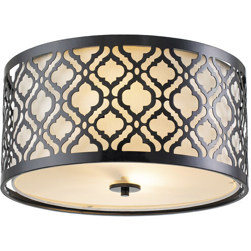 Arabella 2 Light 16 inch Black Flush Mount Ceiling Light