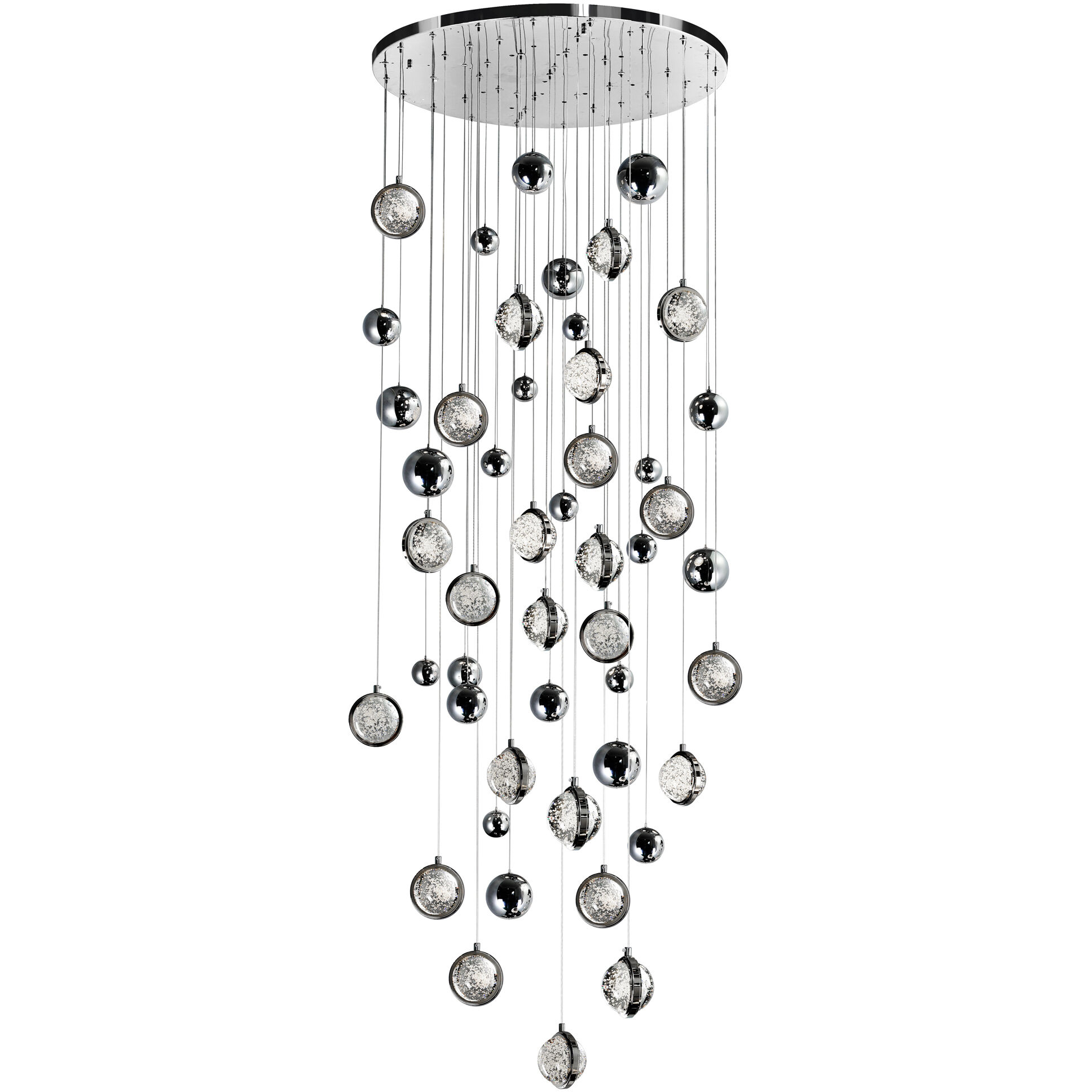 Salvador LED 32 inch Polished Nickel Chandelier Ceiling Light