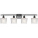 Ballston Niagra 4 Light 36 inch Matte Black Bath Vanity Light Wall Light, Ballston