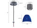 Architectural LED 5 inch Grey Powder Coated Pendant Ceiling Light in Architectural Cobalt Blue