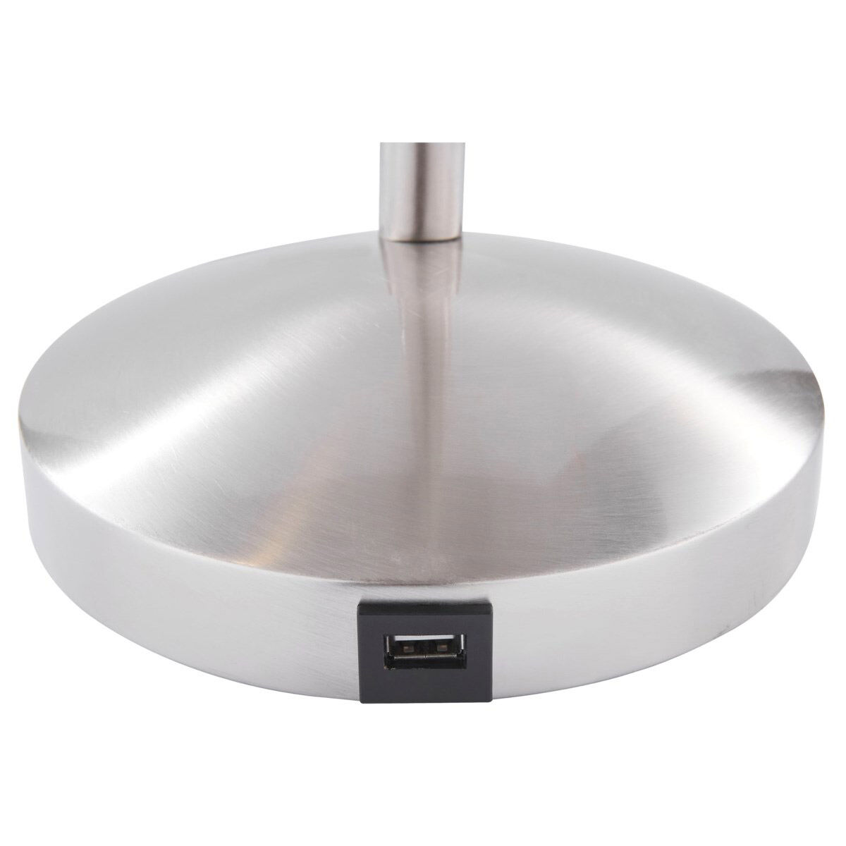 Dessau Turbo Swing 22 inch 10 watt Satin Nickel Desk Lamp Portable Light, with USB Port