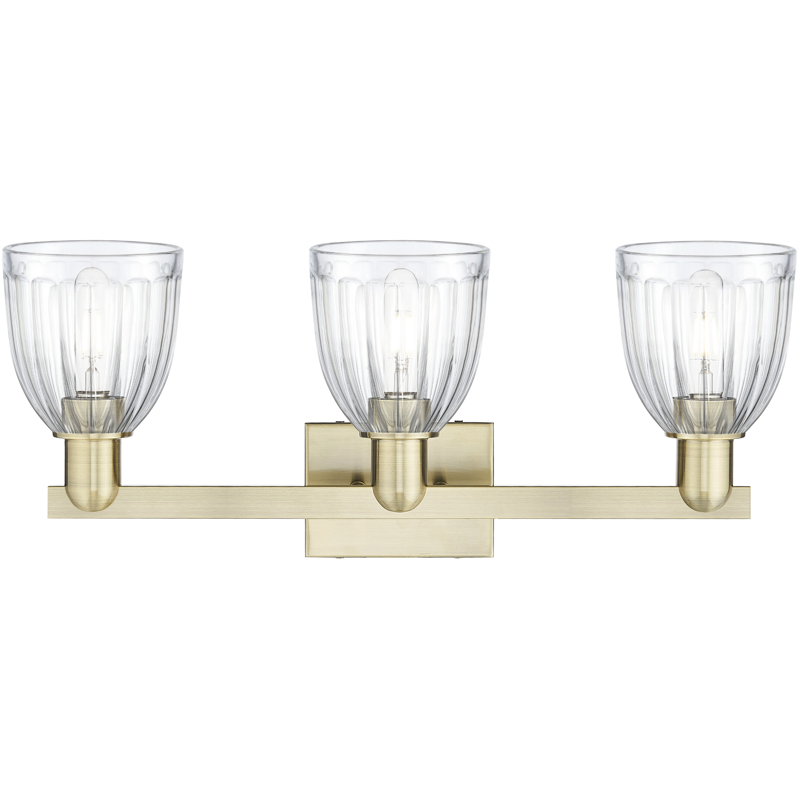 Arcadia Brookfield 3 Light 25 inch Antique Brass Bath Vanity Light Wall Light