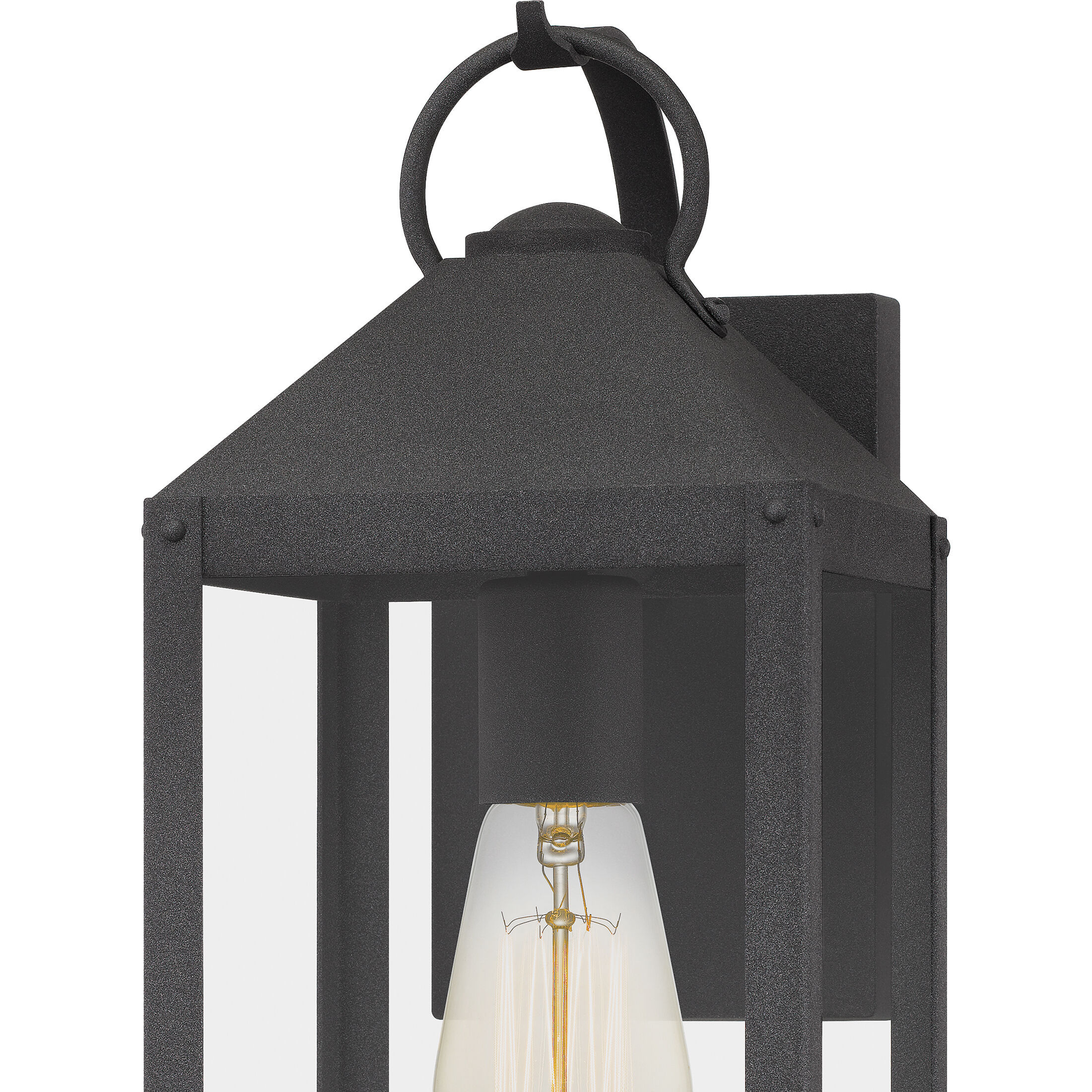 Thorpe 1 Light 15 inch Mottled Black Outdoor Wall Lantern, Medium