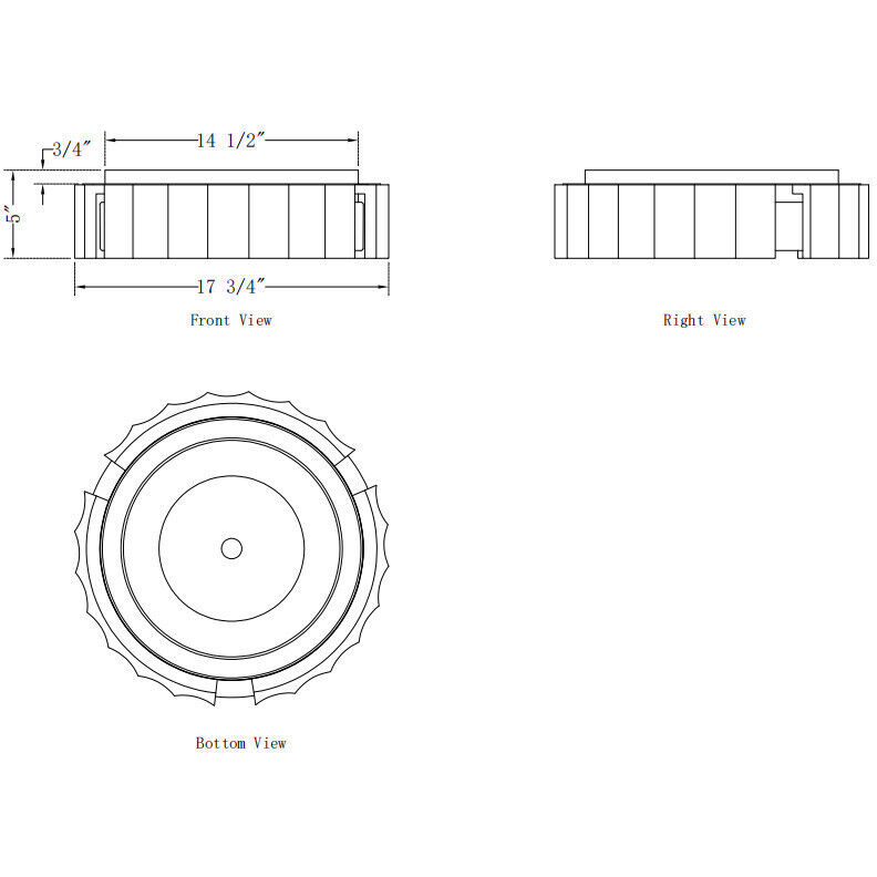 Roslington LED 17.5 inch Matte Black Flush Mount Ceiling Light