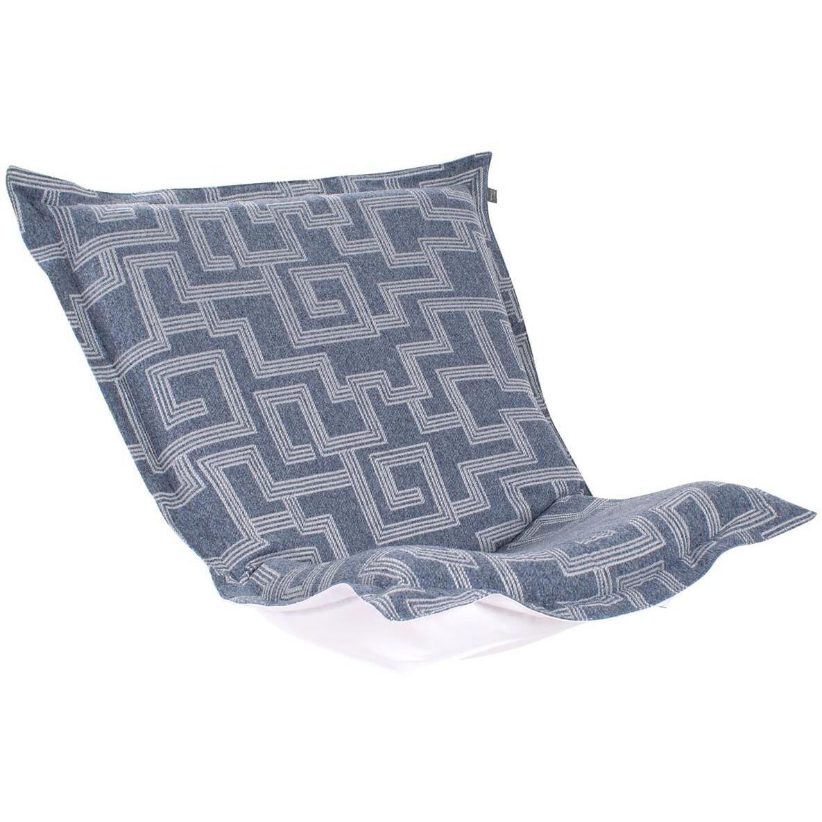 Syros Denim Outdoor Puff Chair Cover & Cushion