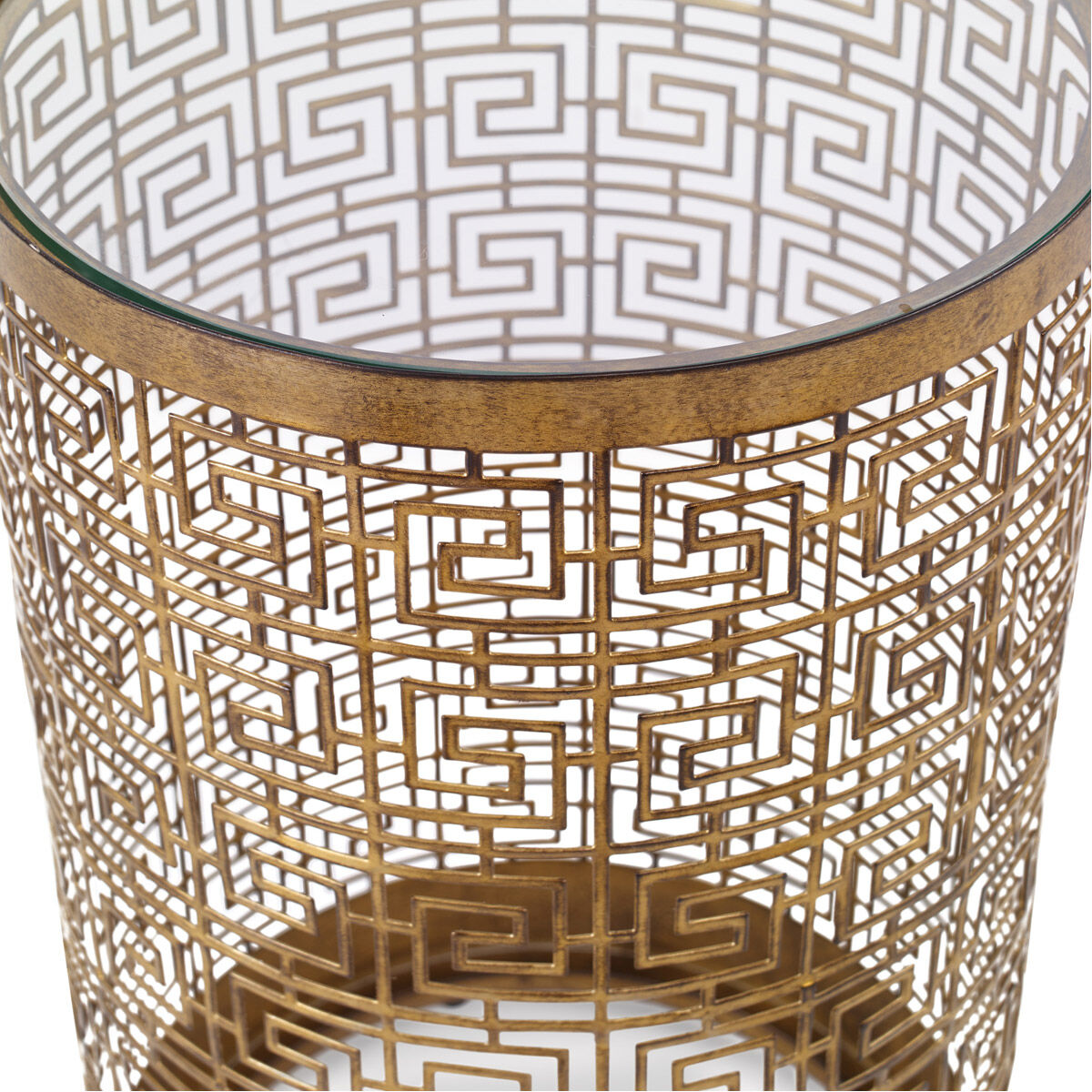Algernon 24 X 14 inch Antiqued Gold Accent Table