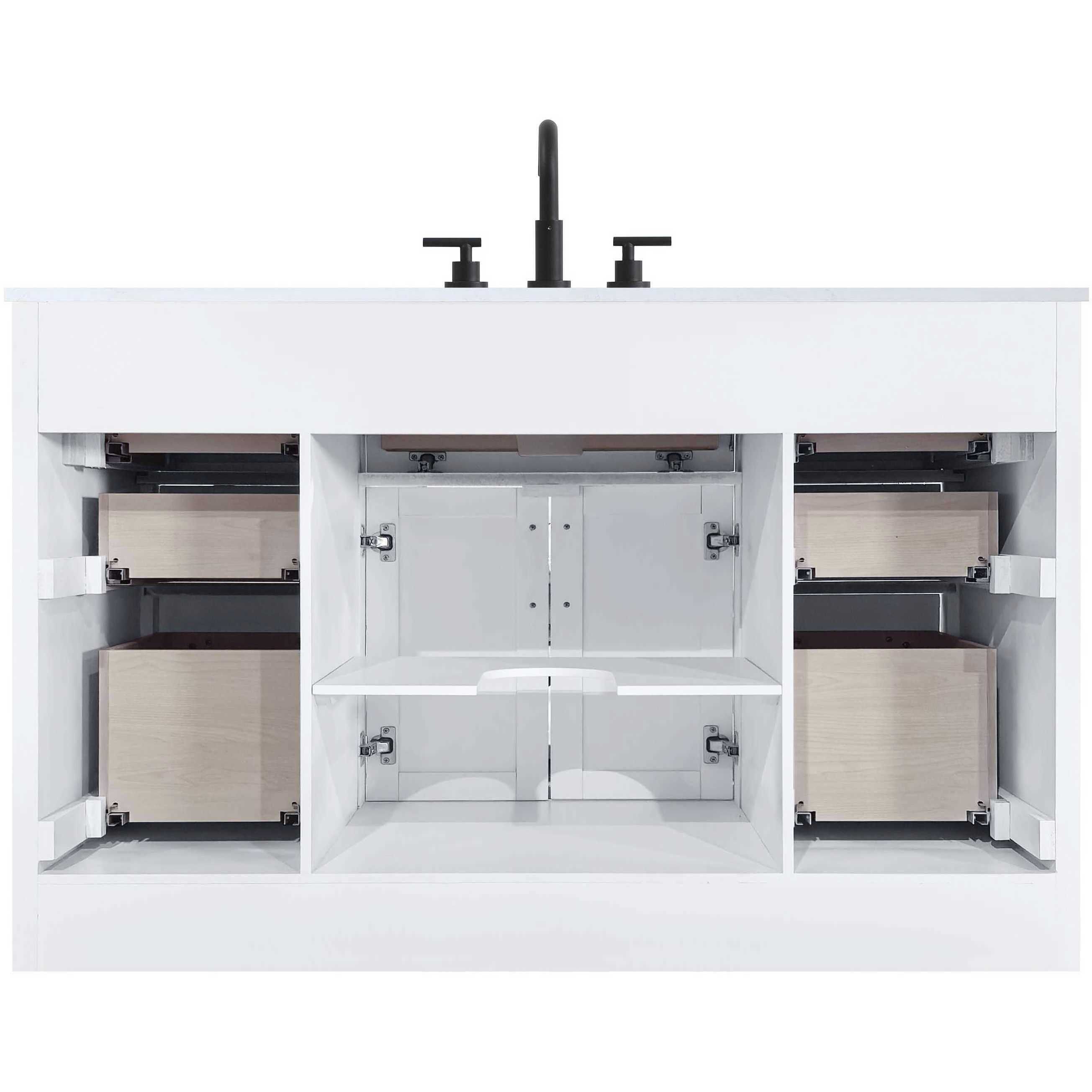 Alden 54 X 35 inch White Bathroom Vanity Cabinet