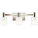 Adani 3 Light 24 inch Polished Nickel Bath Bracket Wall Light, 3 Arm