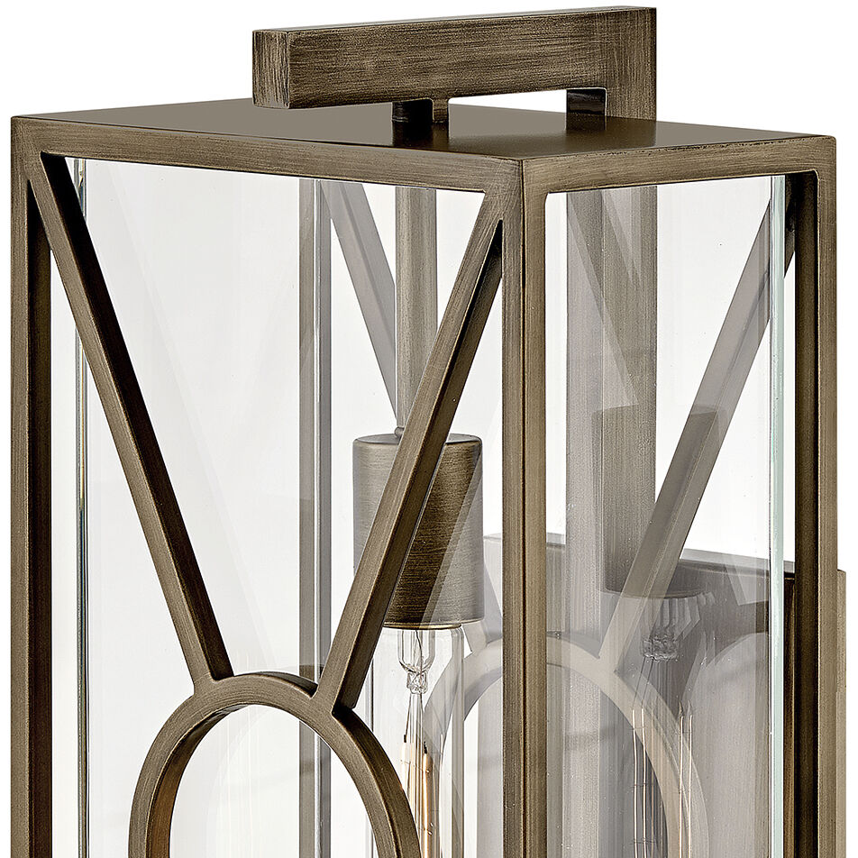 Coastal Elements Brixton Outdoor Wall Mount Lantern in Burnished Bronze, Medium