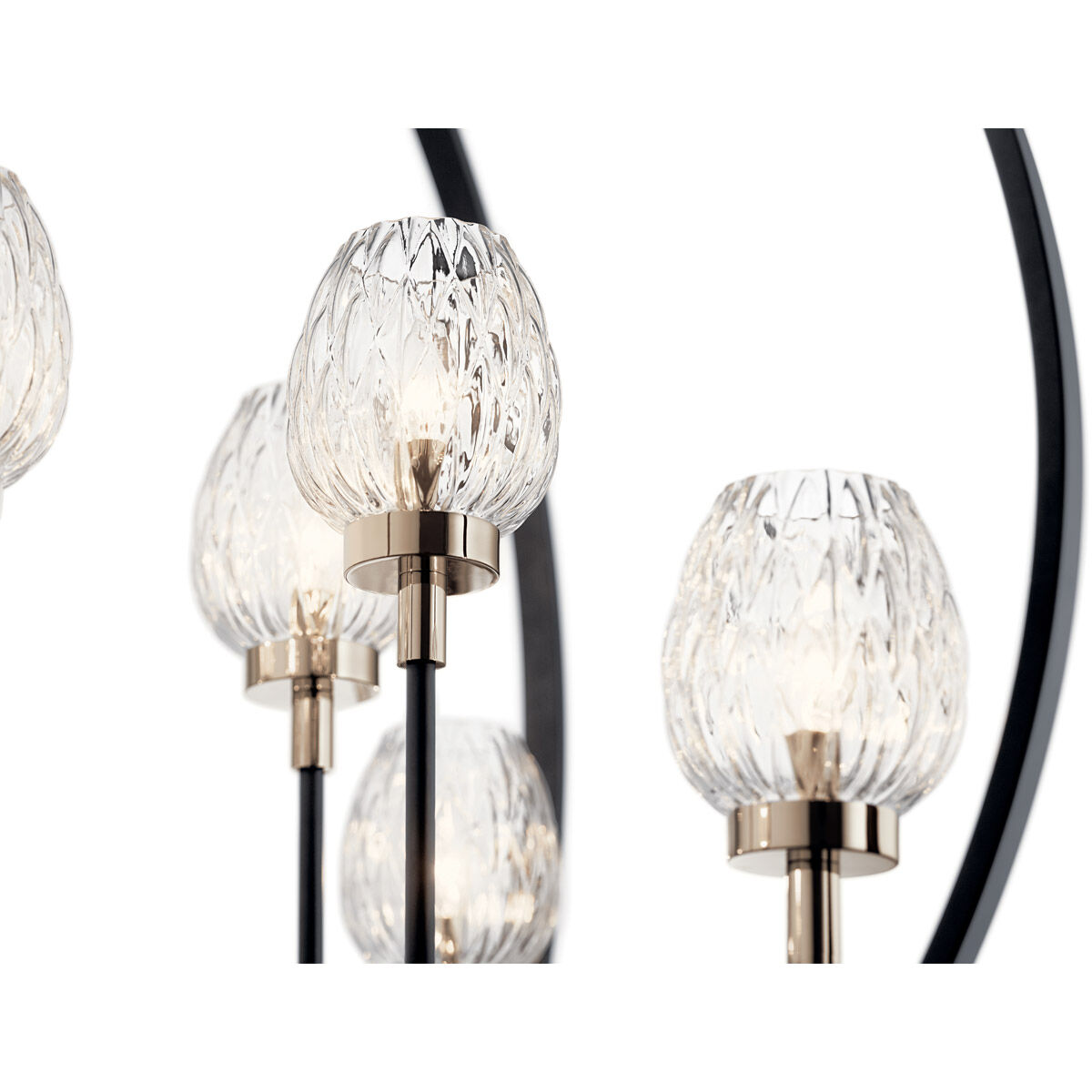 Moyra 8 Light 36 inch Black Chandelier 1 Tier Large Ceiling Light, Large