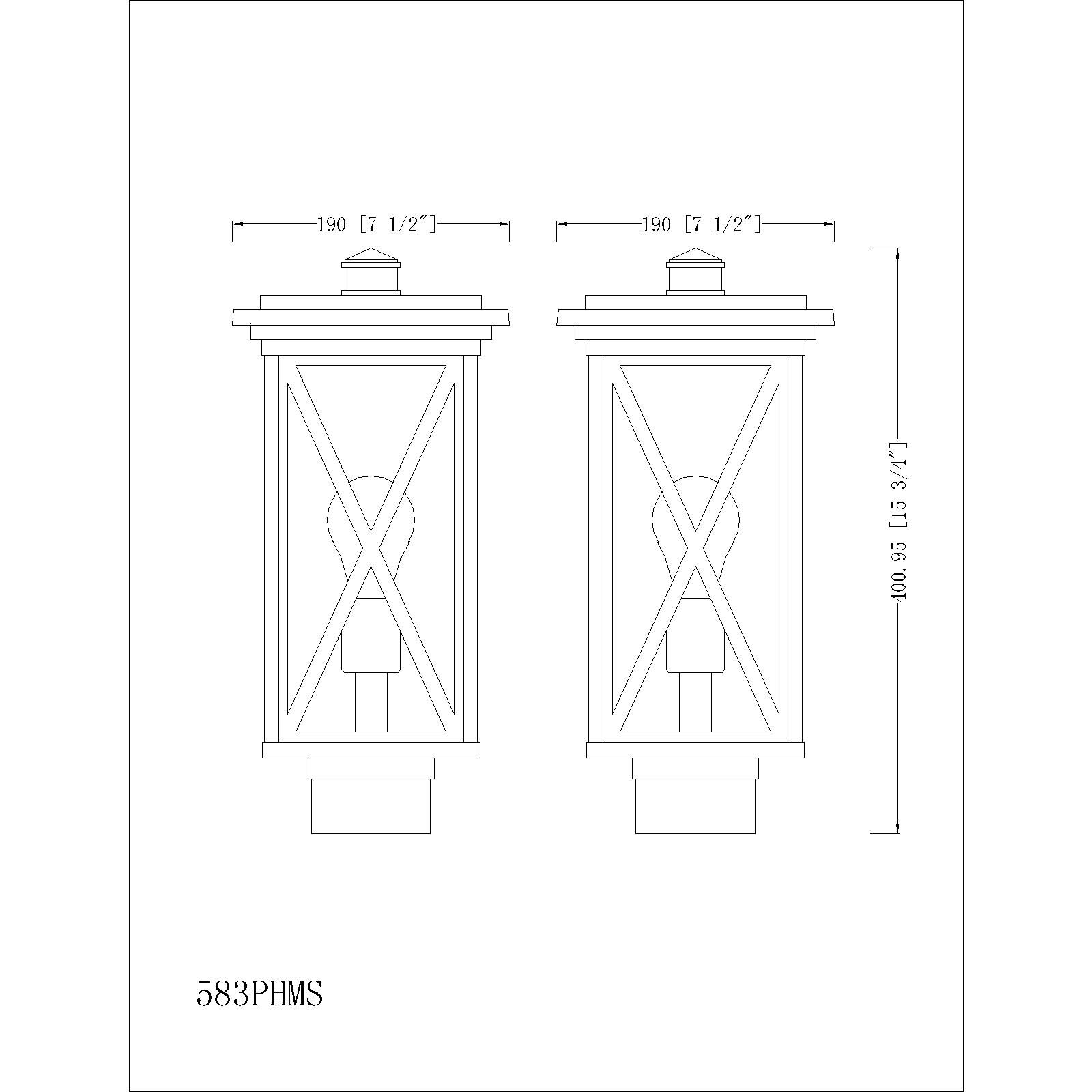 Brookside 1 Light 15.75 inch Black Outdoor Post Mount Fixture