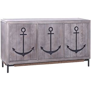 Anchor 16.93 inch Grey Wash and Silver Sideboard
