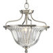 Roxbury 3 Light 16 inch Classic Silver Semi-Flush Mount Ceiling Light