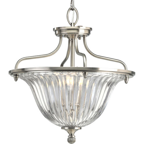 Roxbury 3 Light 16 inch Classic Silver Semi-Flush Mount Ceiling Light