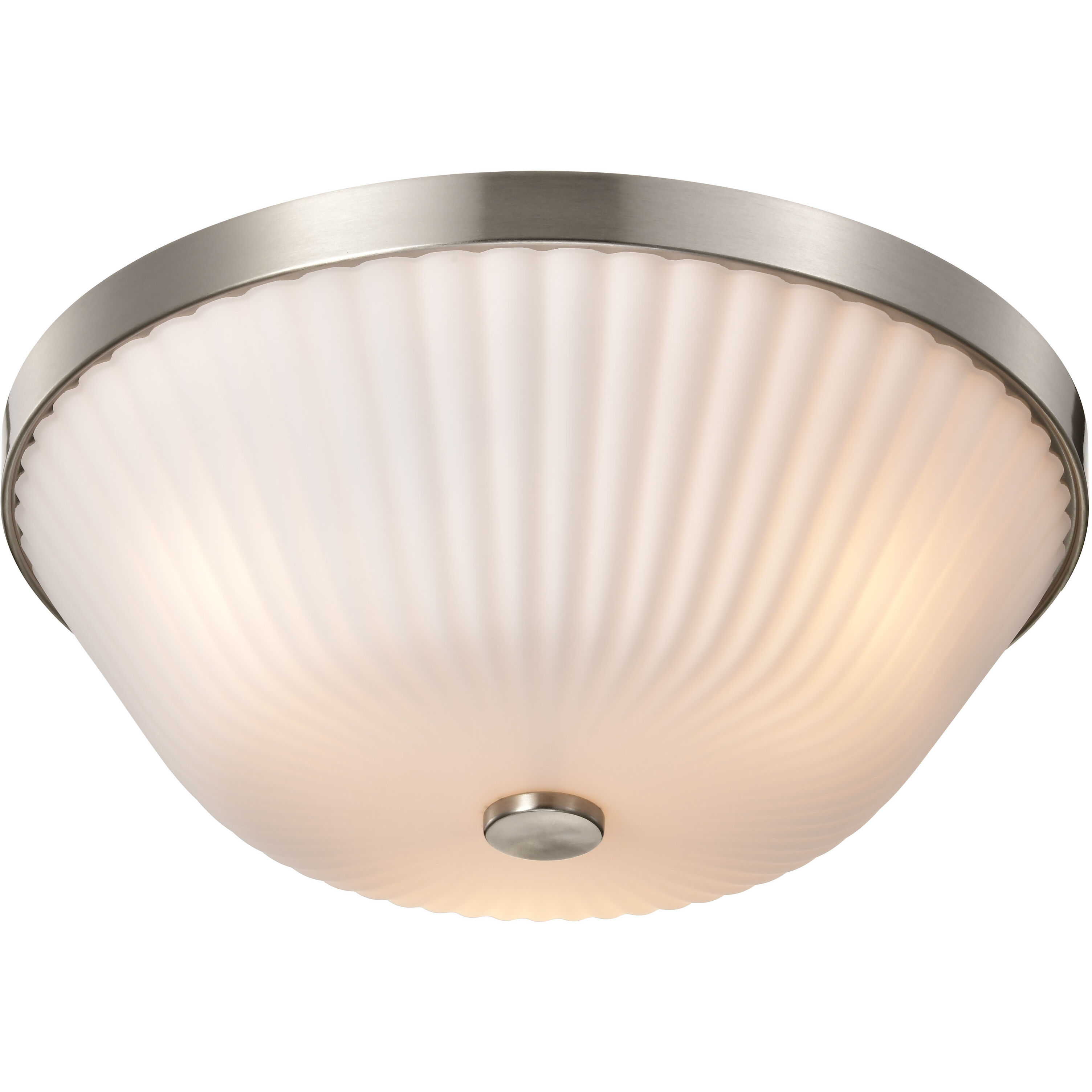 Royale 16 inch Brushed Nickel Flush Mount Ceiling Light