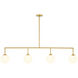 Tara 4 Light 70.87 inch Antique Brass Chandelier Ceiling Light