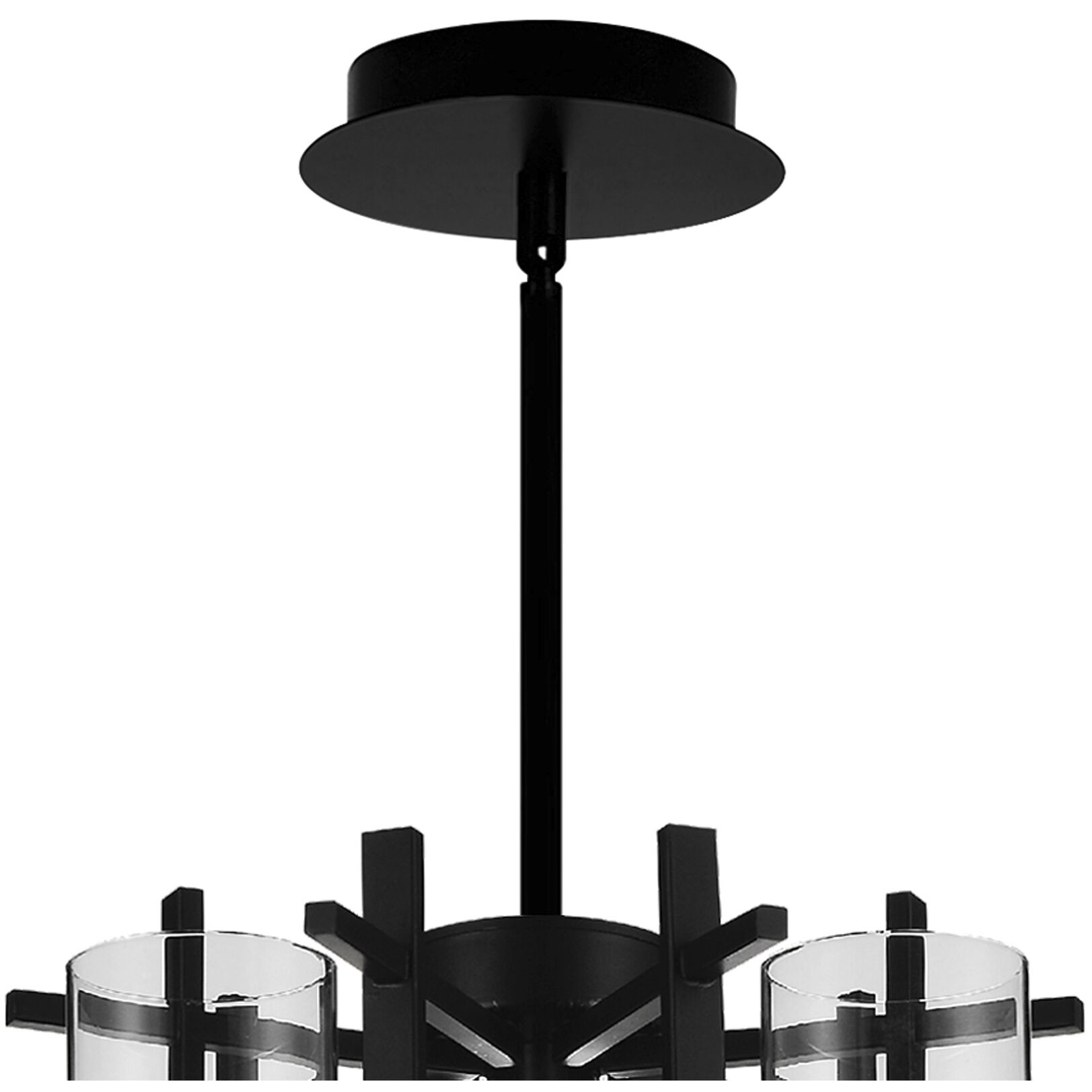 Sierra 6 Light 18 inch Black Up Chandelier Ceiling Light