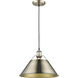 Yep Orwell 1 Light 14 inch Aged Brass Pendant Ceiling Light