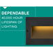 Taper 12v 1.90 watt Satin Black Landscape Step Light, Horizontal