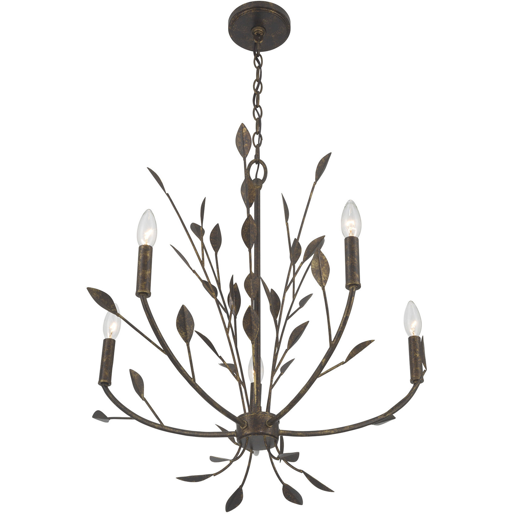 Laska 5 Light 24 inch Enchanted Bronze Chandelier Ceiling Light