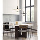 Ballet LED 20 inch Antique Brass and Onyx Black Pendant Ceiling Light