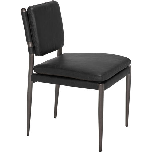 Elvis Steel Gray Powder Coat and Ebony Black Dining Chair