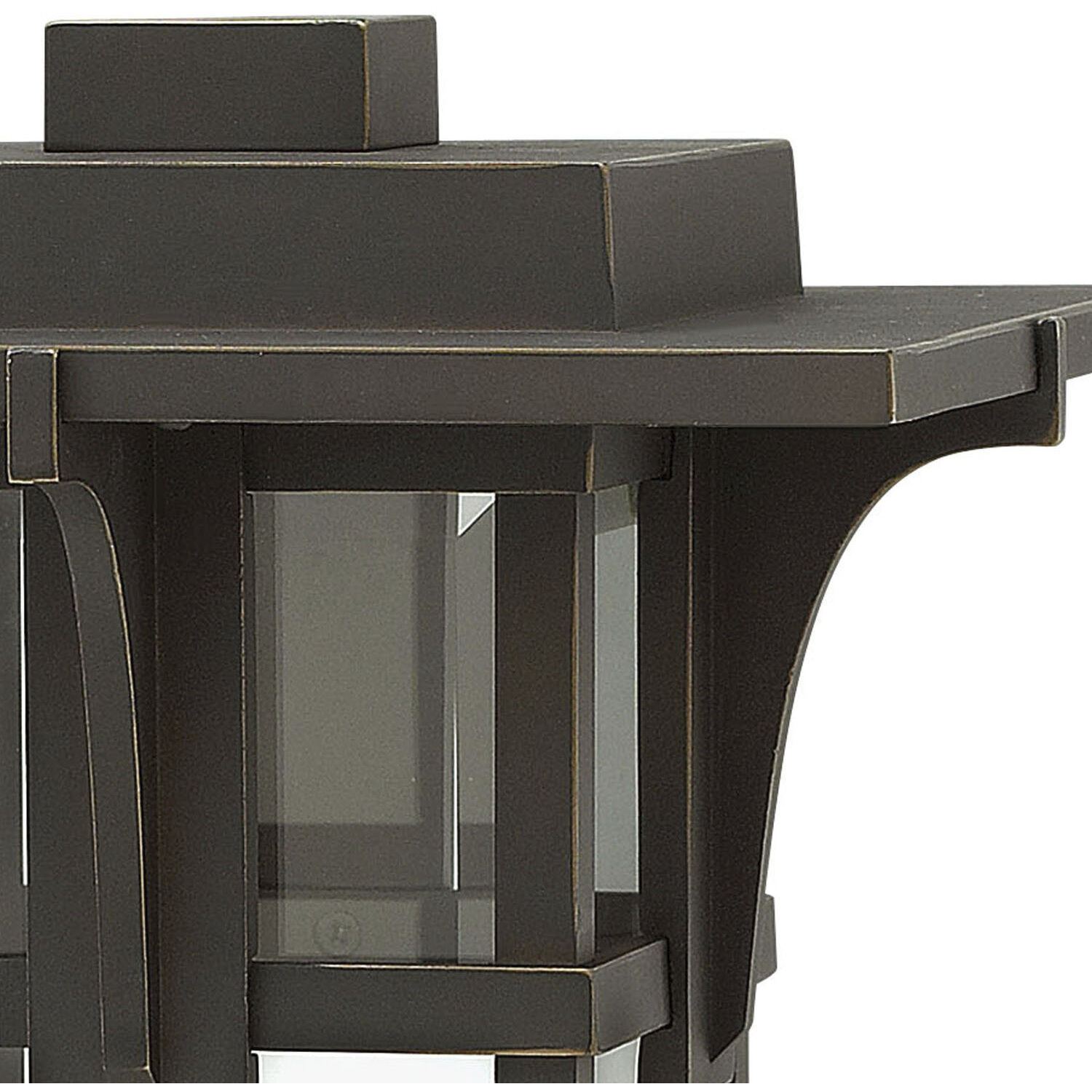 Manhattan 1 Light 18.25 inch Oil Rubbed Bronze Outdoor Pier Mount Lantern in Non-LED, Extra Large
