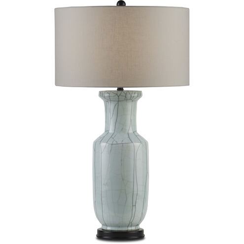 Willow 40 inch 150.00 watt Celadon Crackle/Satin Black Table Lamp Portable Light